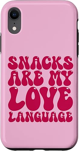 Snacks Are My Love Language Kids and Parents Food Lover Case for iPhone XR