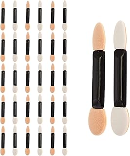 30pcs Eyeshadow Applicator,Eyeshadow Brush Sponge Applicator,Dual Sided Oval Sponge Eyeshadow Applicator Brush,Disposable Eyeshadow Brush Eye Makeup Applicators for Eyeliner Eye Makeup Beauty Tool