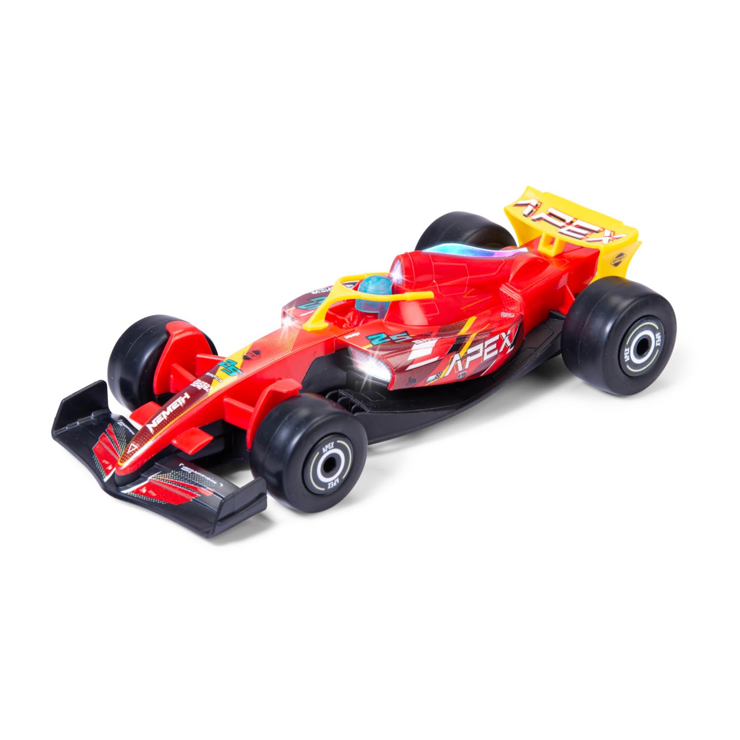 Dickie Toys Formula Racer Team APEX - 1:24 Toy Car with Light & Sound, Friction & Rubber Wheels - 23 cm - Try Me
