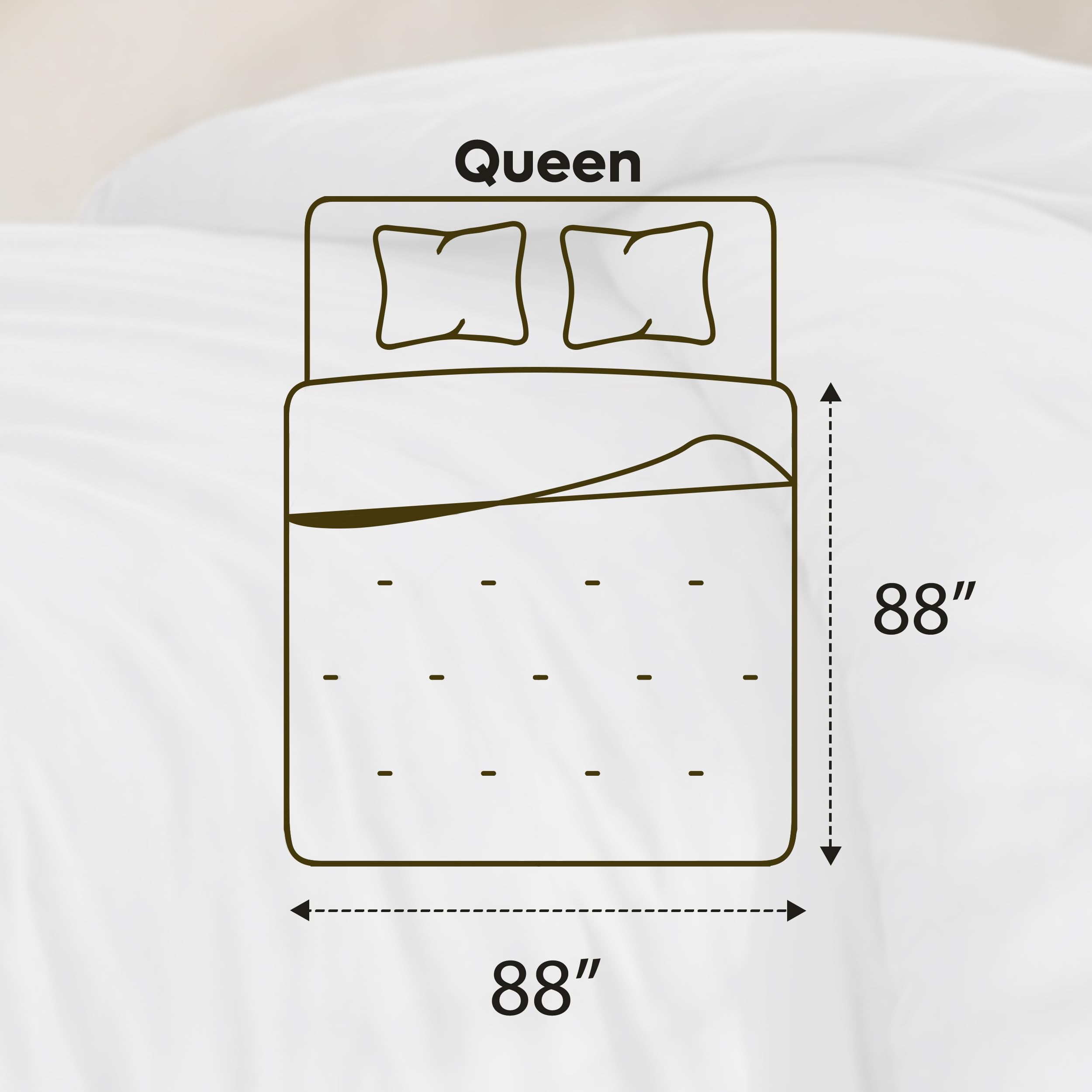 Utopia Bedding Trapunta per piumino (Queen) – Ultra peluche ipoallergenico, imbottitura in fibra siliconata, piumino alternativo (bianco)