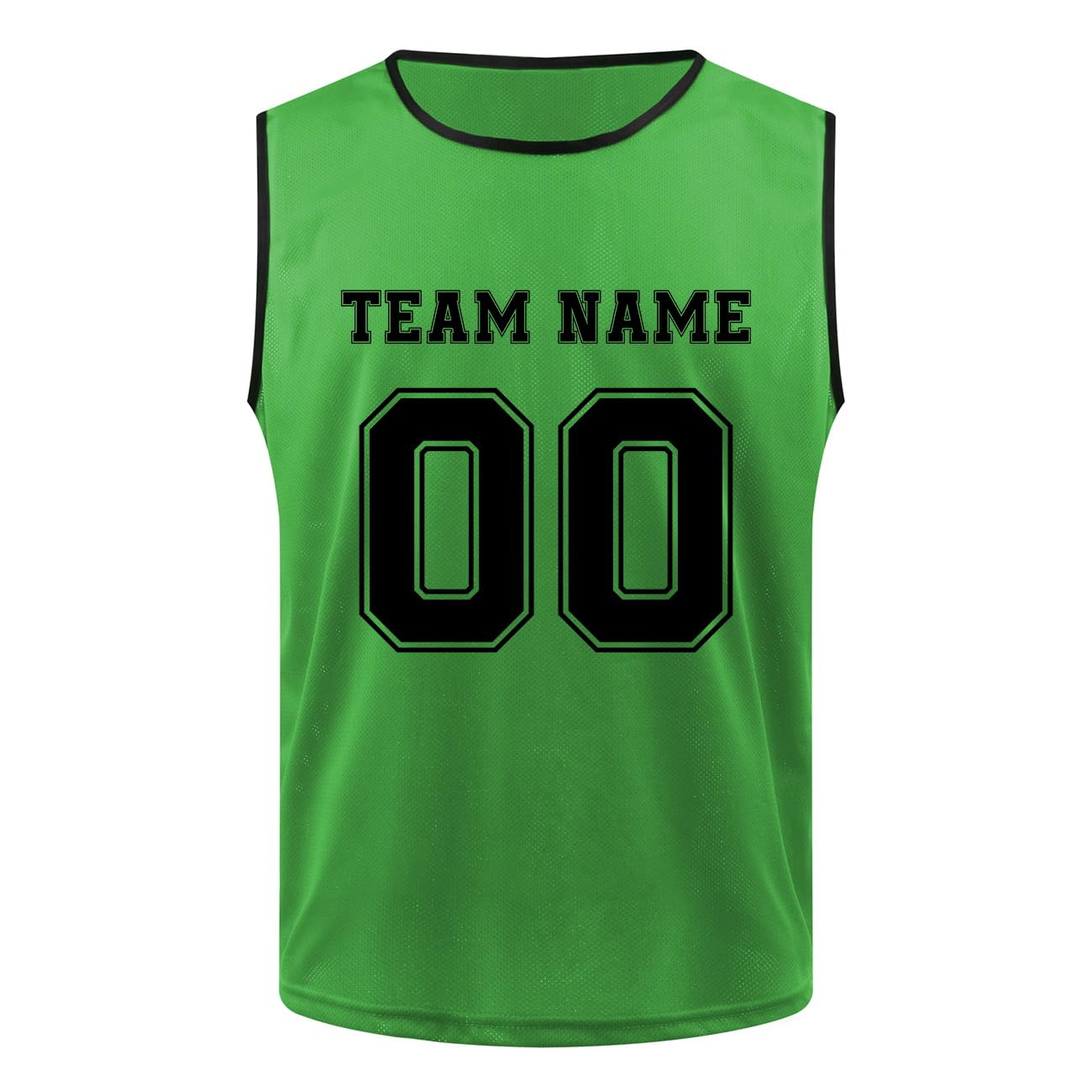 TOPTIE Custom Soccer Pinnies with Numbers Scrimmage Vests, Personalized Mesh Sports Practice Team Jerseys for Soccer-Forest-Adult