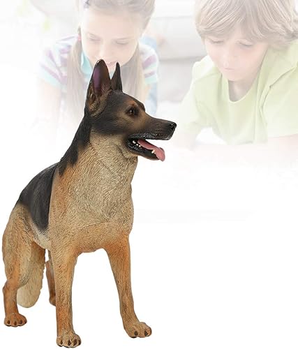 Miniatura 8 de LIZEALUCKY Figura de perro realista, figura de pastor alemán, escultura grande de plástico de 8 pulgadas, modelo de estatua de animal realista,
