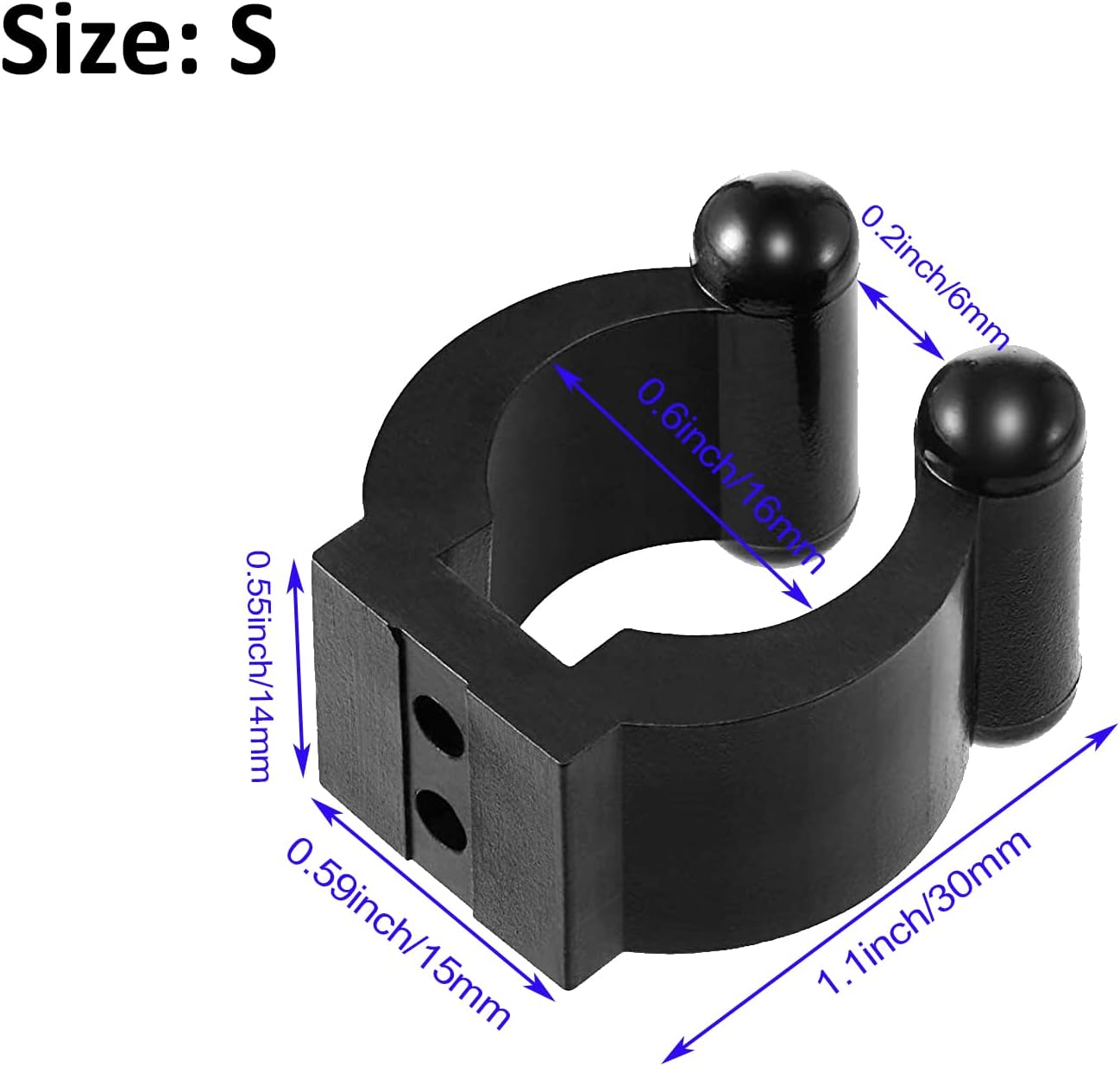 Eupheng 24 Pcs Fishing Pole Rod Holder Clips Rubbe, Billiards Snooker Cue Locating Clip Holder Clips Black for Pool Cue FishingRod Racks : Sports & Outdoors
