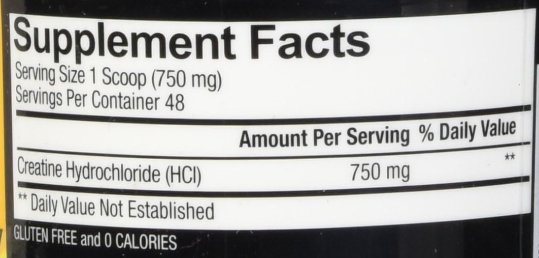 CON-CRET Creatine HCI Micro-Dosing Pre Workout Powder for Muscle Building, Endurance, and Recovery, 48 Servings, Unflavored