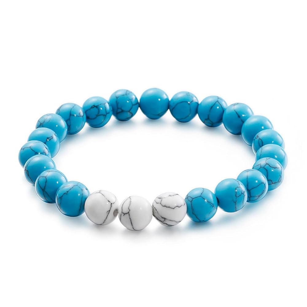 Amazon.com: Mesnt Women Bracelets Beads, Turquoise 8MM