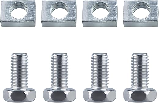 4 Schrauben Muttern für Batterie für Motorrad Roller, Ersatz Schrauben Klemmen für Rollerbatterie Batterie 6mm (Schrauben + Muttern)
