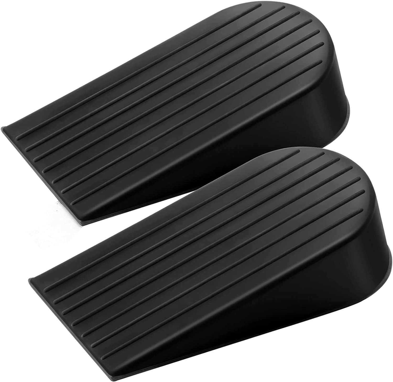 FUNI Extra Large Door Stopper, 1.9in, Pack of 2 - Black