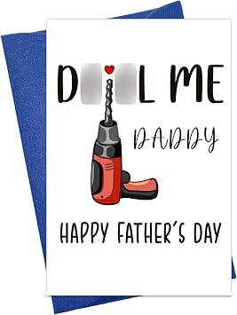 JUESMOS Funny Fathers Day Card for Husband Him from Wife 4x6