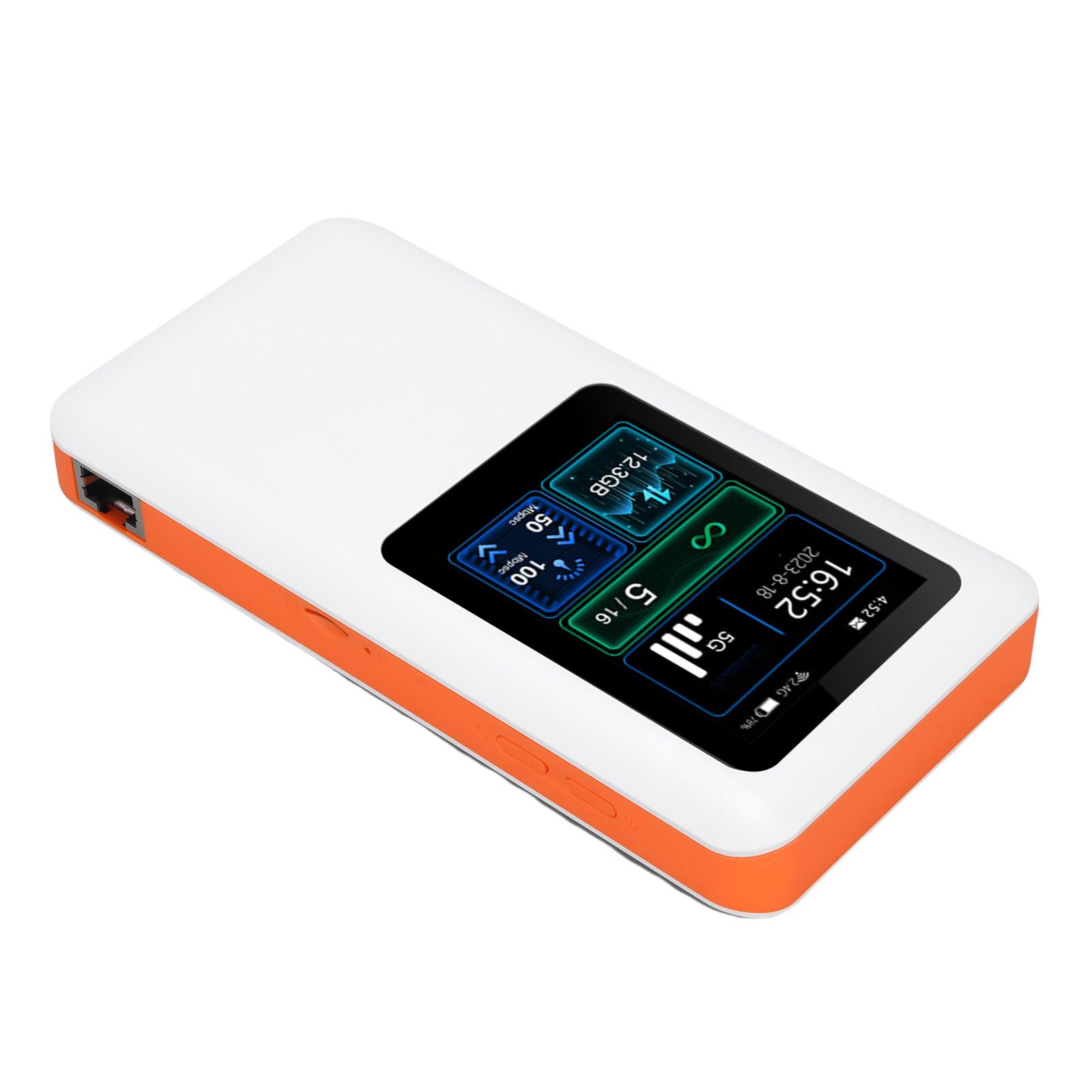 5G WiFi 6 Mobile Hotspot Routeur MTK 6877 Puce 3.5Gbps Vitesse 1.8 Pouces LCD Affichage Bandes Globales N78 N41 B1B3 (Prise UE)