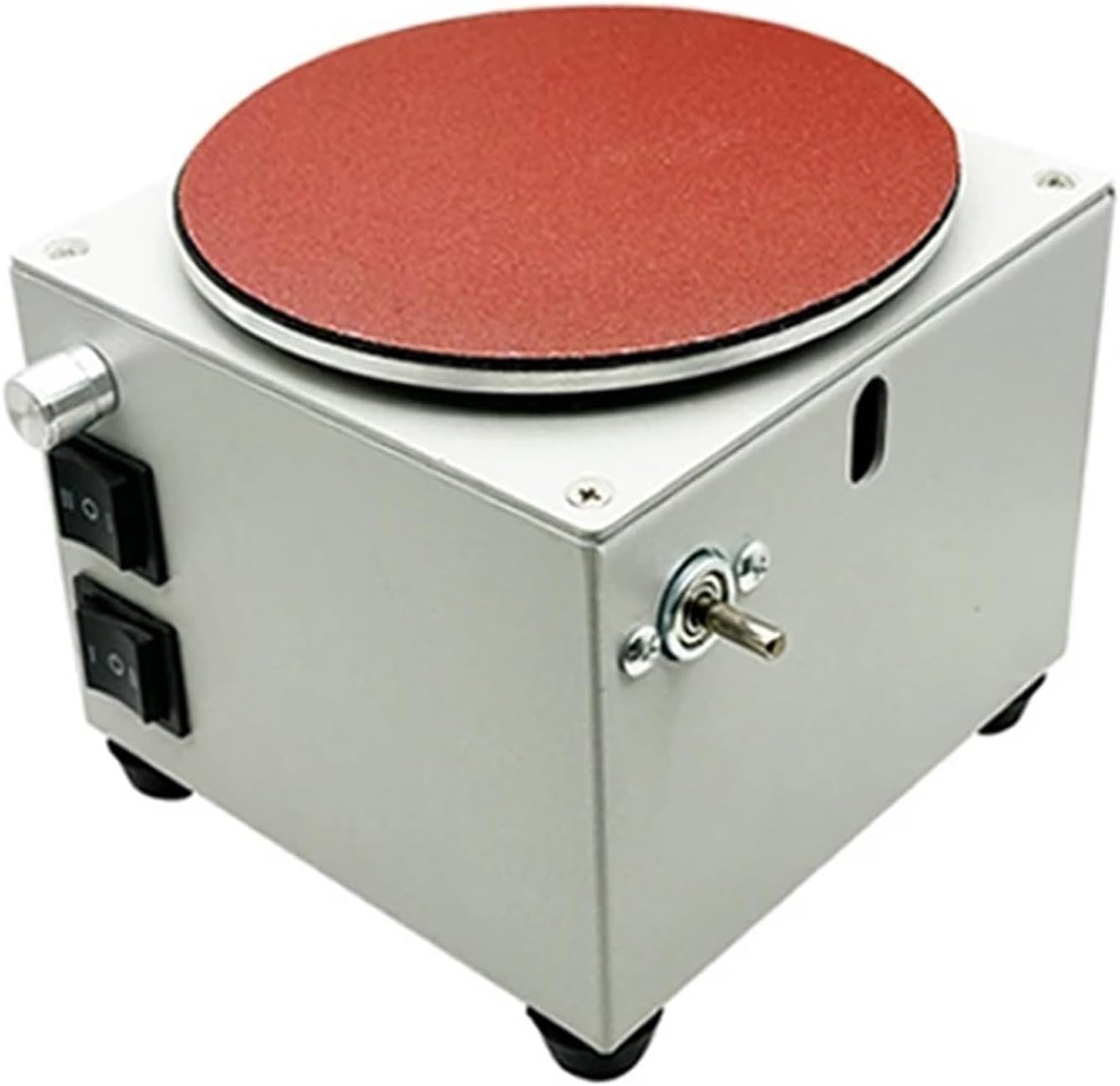 Disc Grinding Machine Small Electric Sandpaper Adhesive 6 Inch Aluminum Plate With 20PCS Sandpaper for Jewelry, Wood, Amber, Metal, Jade
