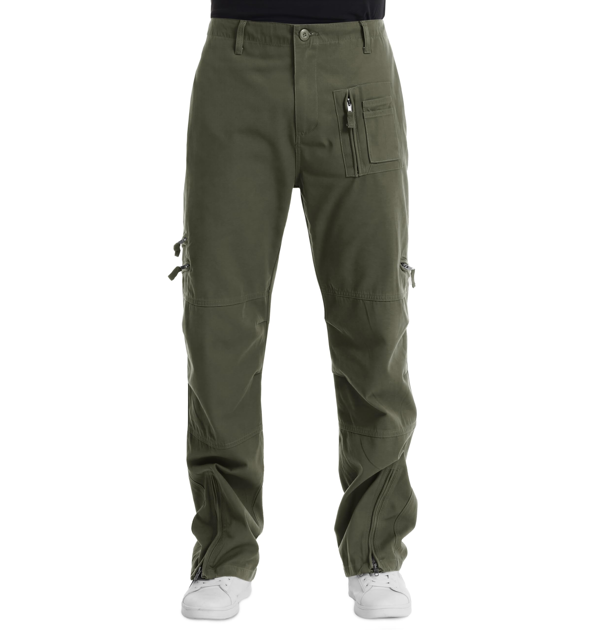 Magcomsen Pantaloni cargo in cotone da lavoro, attività all’aperto, campeggio, escursionismo, modello largo