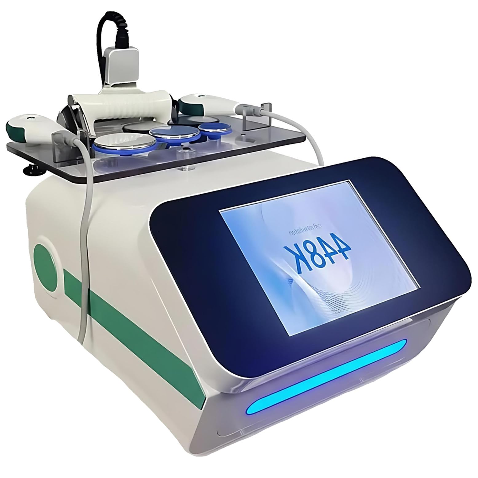 Apparecchio per Terapia Tecar a 448 kHz per Il Sollievo dal Dolore, Dispositivo di diatermia RET CET con Touchscreen HD da 8", Fisioterapia per Il Recupero Muscolare, 52x49x33cm
