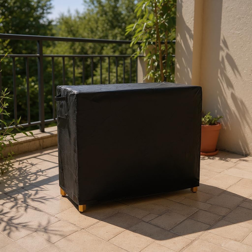 Outdoor Kitchen Cover 39.4x18.1x35.8In,Cabinet Covers Garden Storage Cabinets,Potting Bench Waterproof Table Weatherproof,for Patio Tables Outdoors Shelf Furniture Small Wood Tool Chest Proof(Black)