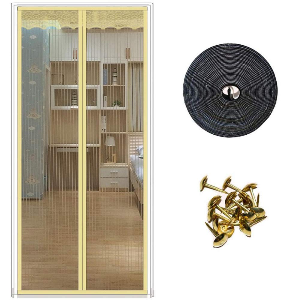 Moustiquaire magnétique pour porte 90x200 cm rideau anti-moustique pliable facile à installer