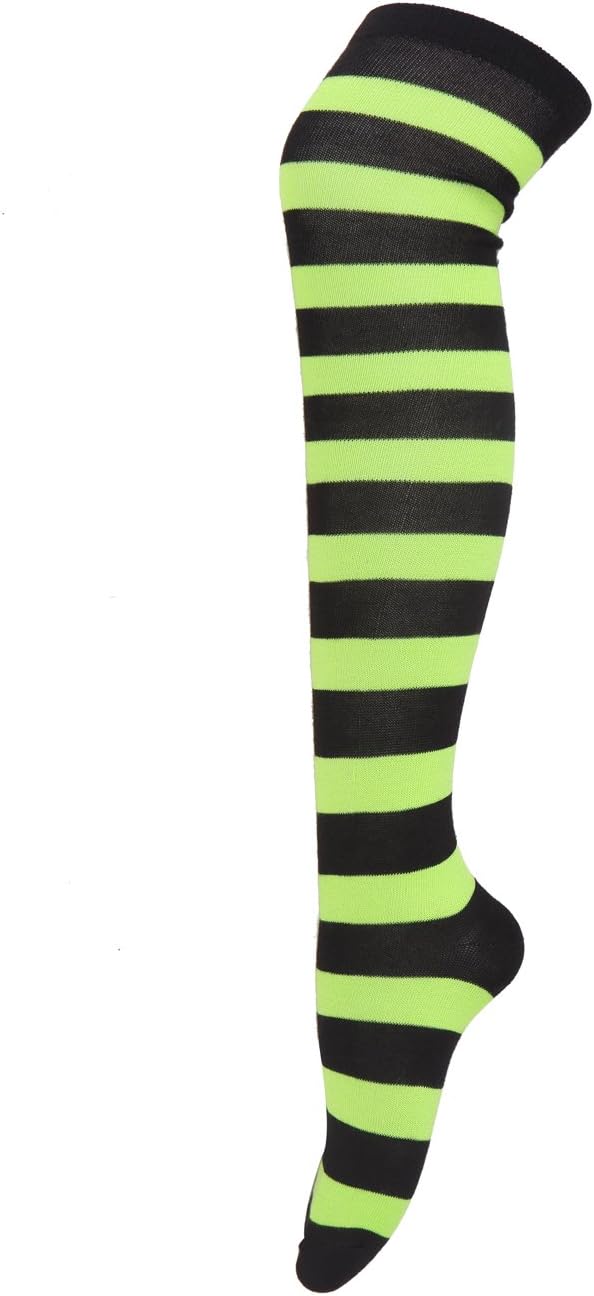 HDE Women's Extra Long Striped Socks Over Knee High Opaque Stockings - Image 5