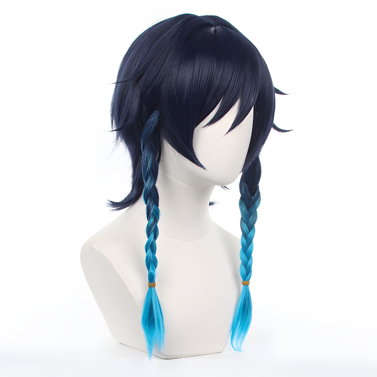 Parrucca cosplay anime, parrucca Genshin Impact, con due cappucci per parrucca, per Halloween, feste e così via. (Venti Cosplay) | Parrucca pre-acconciata, fibre termiche per ritocchi facili, per feste a tema, servizi fotografici e video