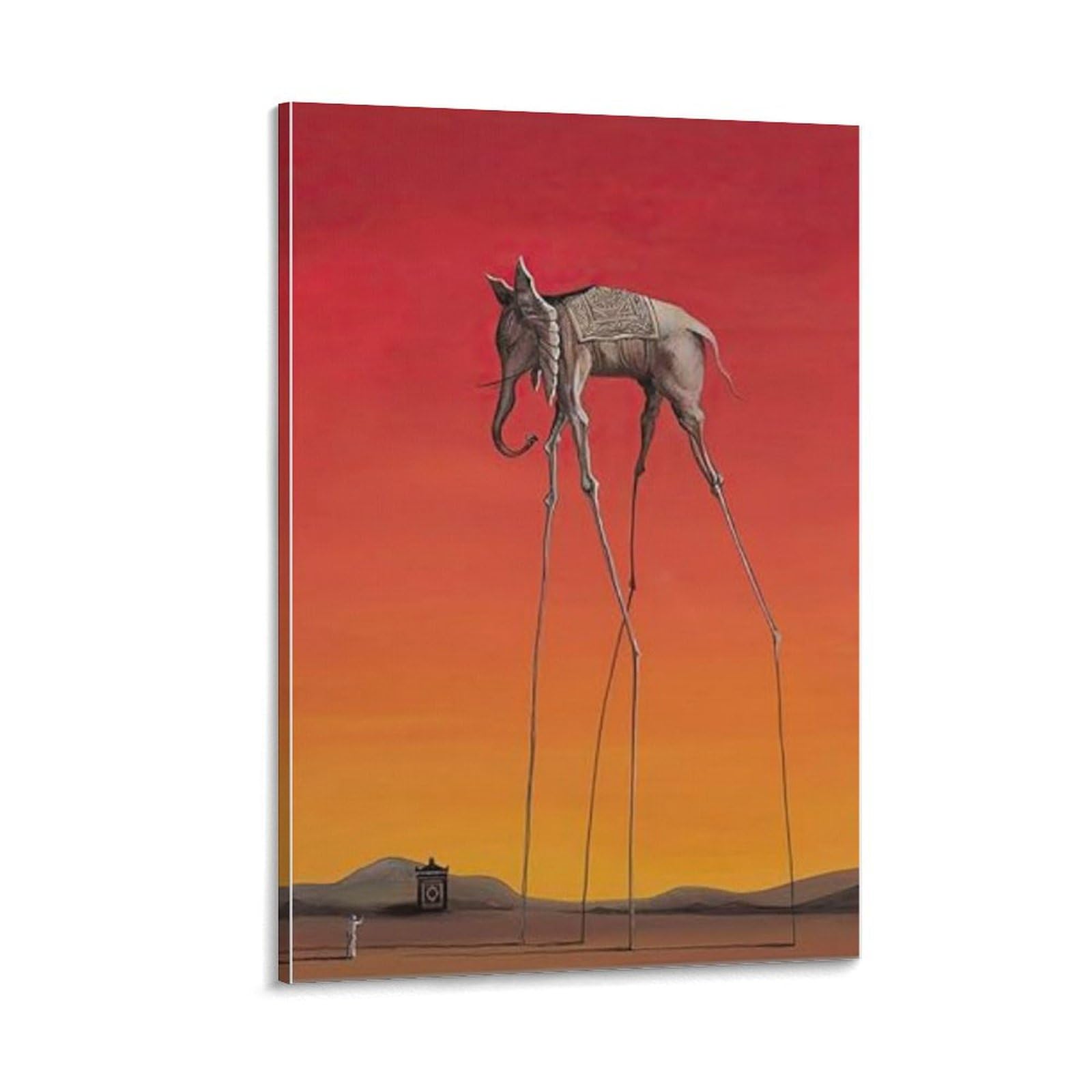The Elephants By Salvador Dalí – Hand-painted Surrealist Oil On Canvas, Fine Art Reproduction, 24x36", Ready To Ship