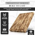 Maple End-Grain Cutting Board – Made in USA – 17” x 13” x 1.75” (10 lbs) - Thick Butcher Block – Juice Groove, Non-Slip Feet – Food-Safe Mineral Oil Finish – Premium Gift Box