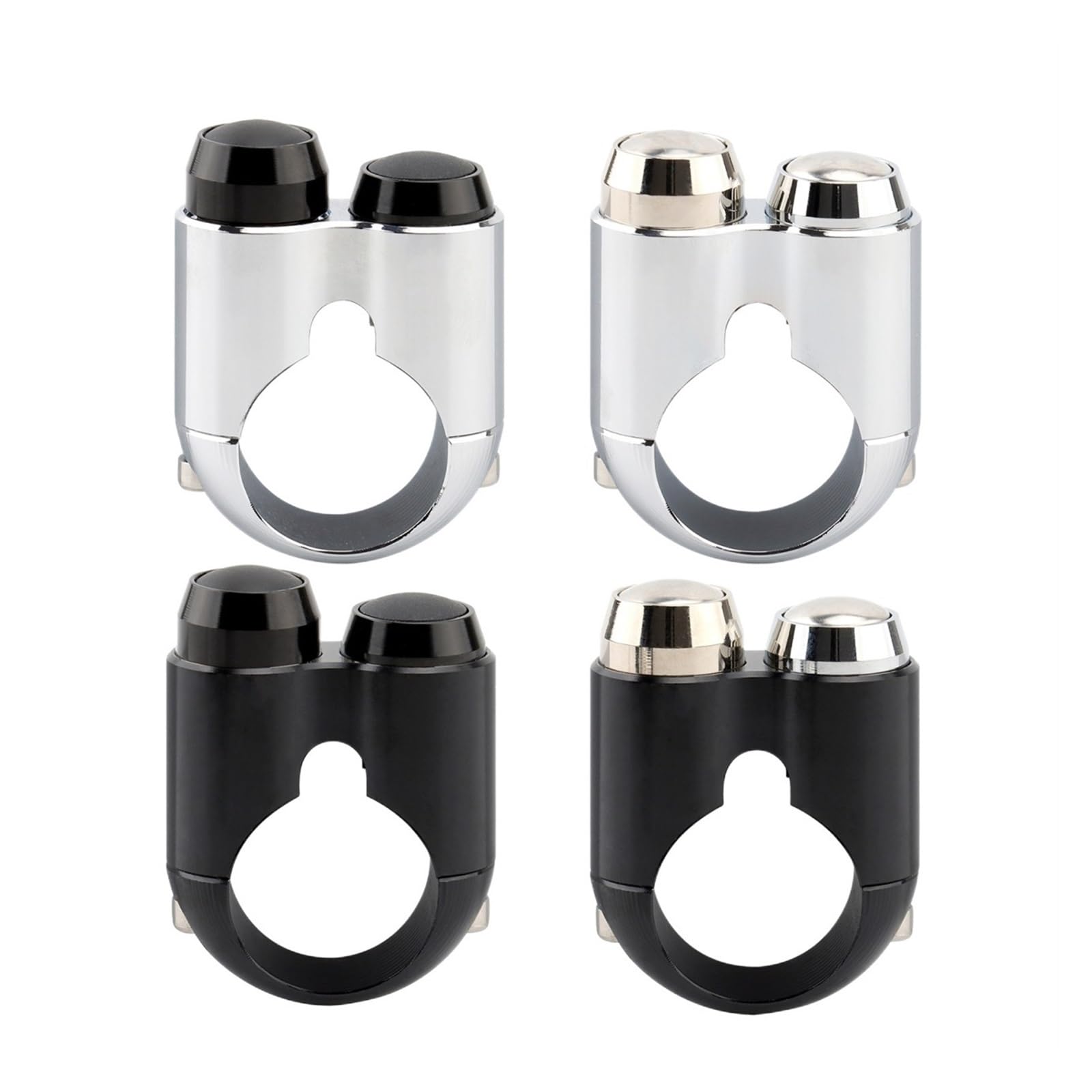 4-Button Motorcycle Handlebar Switch - Wireless Control For Cafe Racer, Chopper, Bobber