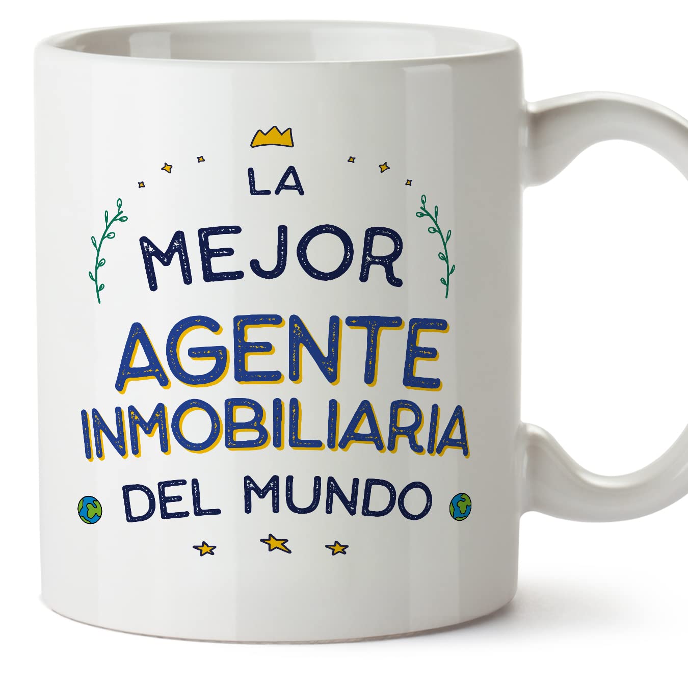 MUGFFINS Real Estate Agent Woman Mug - in Spanish - Mejor del Mundo - Funny Gift for Colleagues - Ceramic 11oz Mug — image 1
