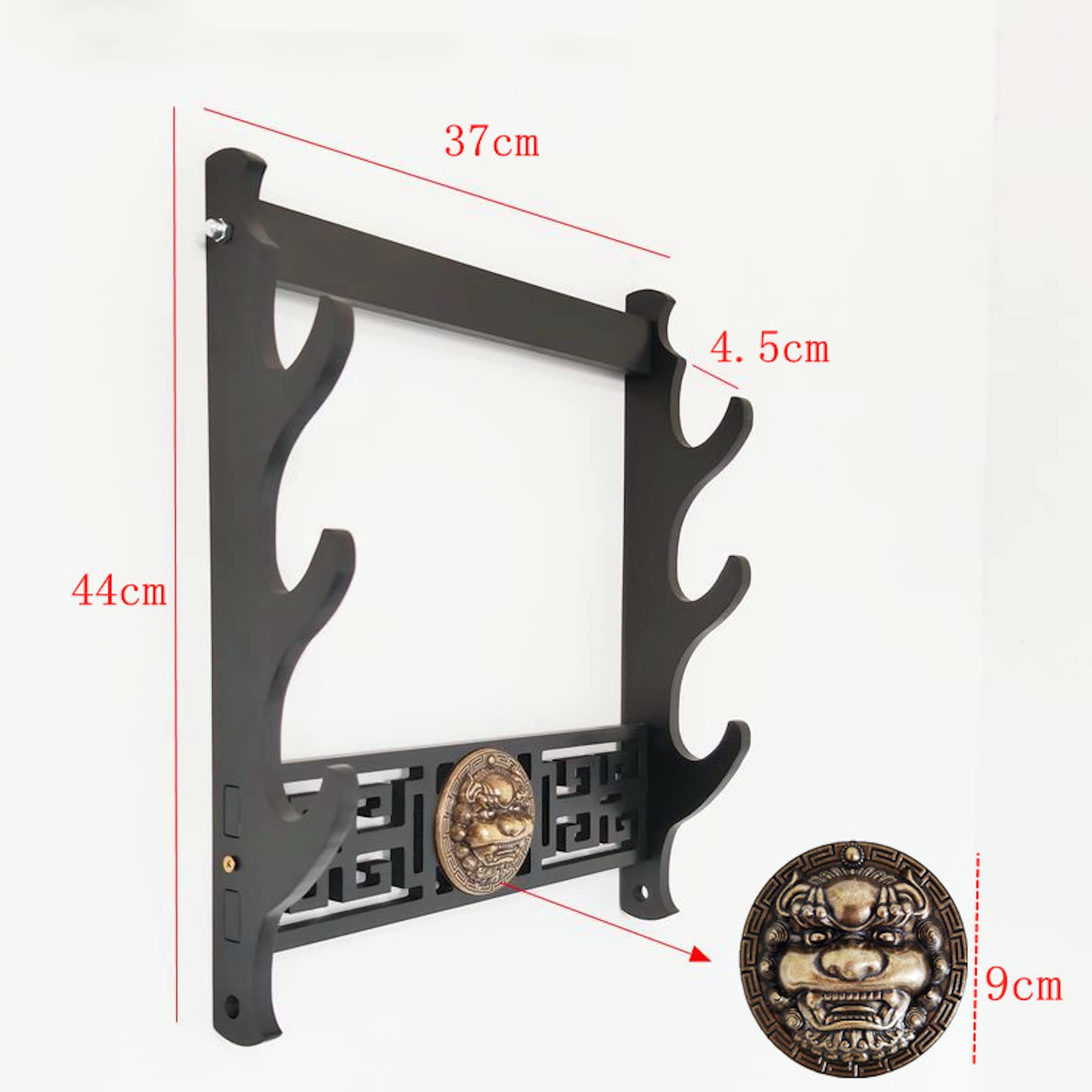 Estante de exhibición de espadas de madera, soporte de pared para cuchillas, material de tablero duradero para almacenamiento y decoración seguros