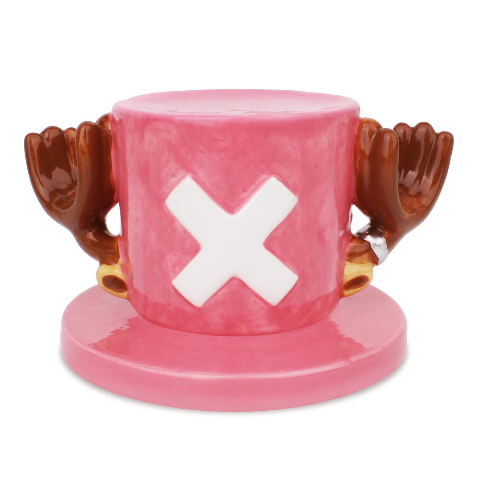 Anime Ceramic One Piece Coffee Mugs Merch, Luffy Straw Hat Manga Milk Tea Cup Collection Gift Set for Anime Lovers (Chopper)