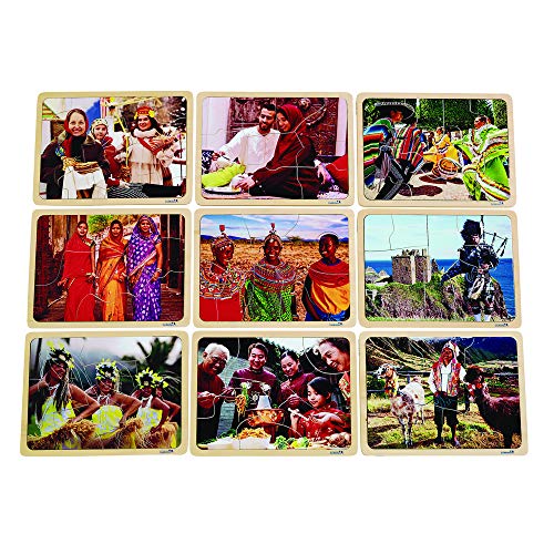 Excellerations Photographic Multi-Cultural World Puzzles - Set of 9 (Item # CULTRPUZ)