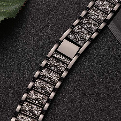 UKCOCO Compatível com Pulseira Fitbit Charge 3, Pulseira Bling Diamond Feminina Smart Watch Pulseira