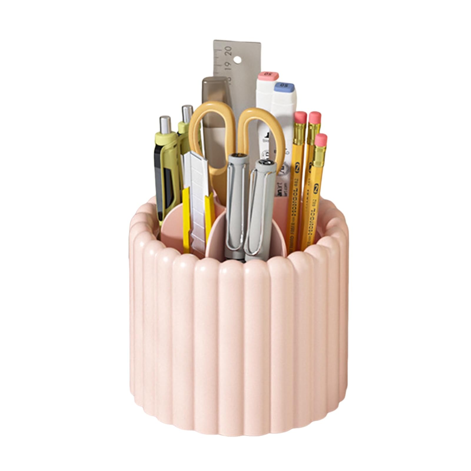 Glifora Rotating Pen Holder - 360 Degree Spinning Desk Organiser with Drawer, School Supplies Organiser for Stationery and Makeup