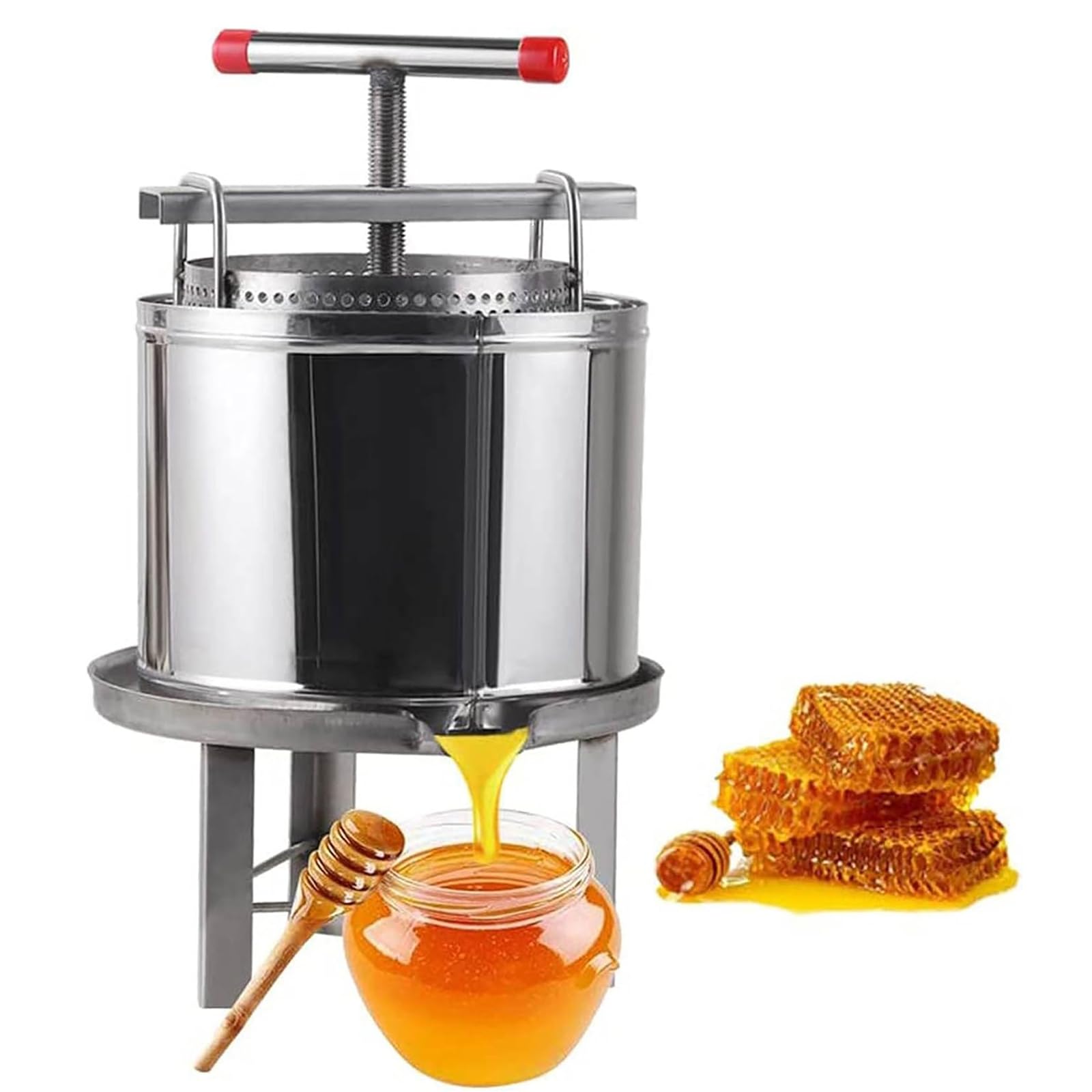 Extractor de miel, centrífuga de tambor giratorio de acero inoxidable de 4 marcos, para apicultura y uso comercial