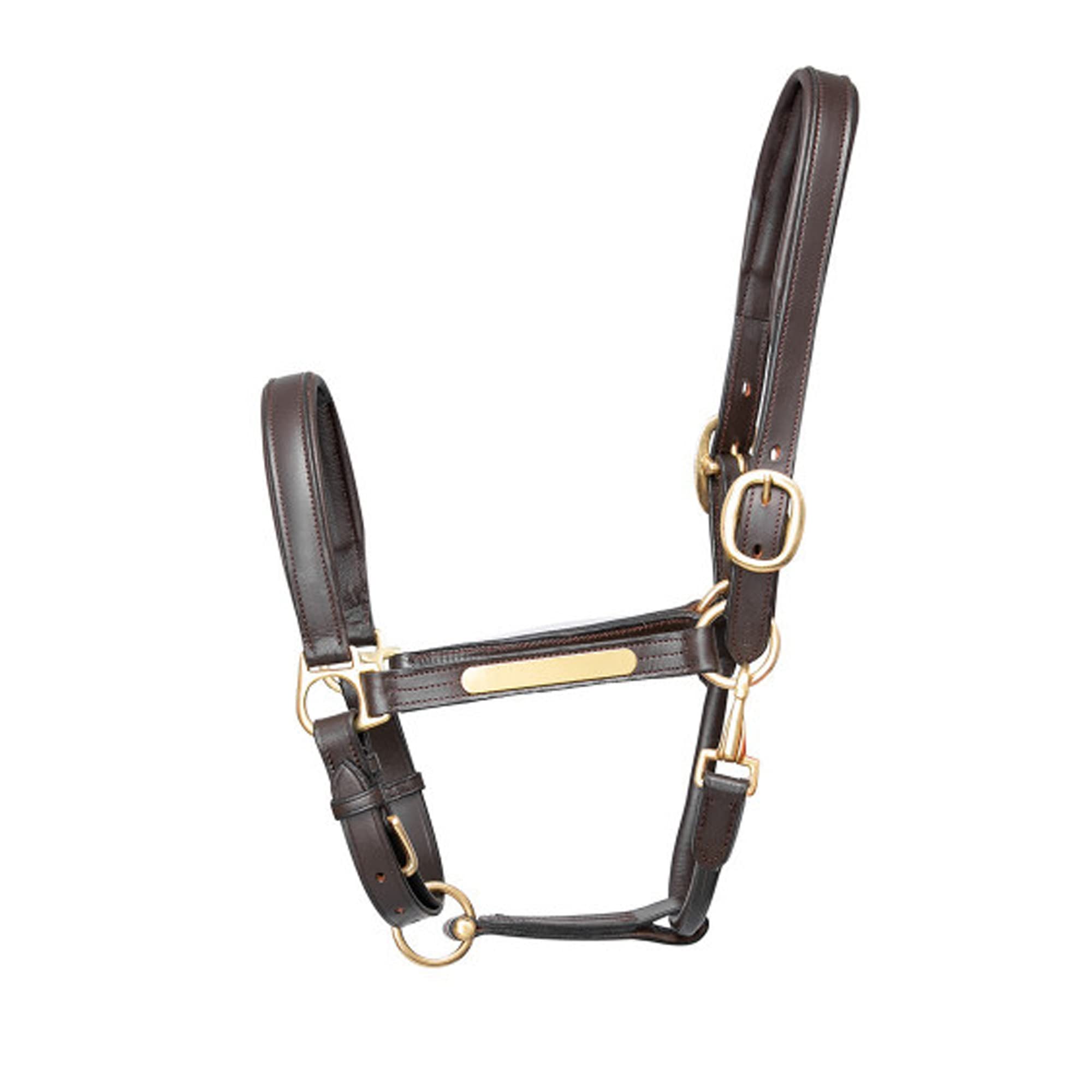 William Hunter Equestrian Hy - Cabezada de piel para caballo negro negro Talla:doble