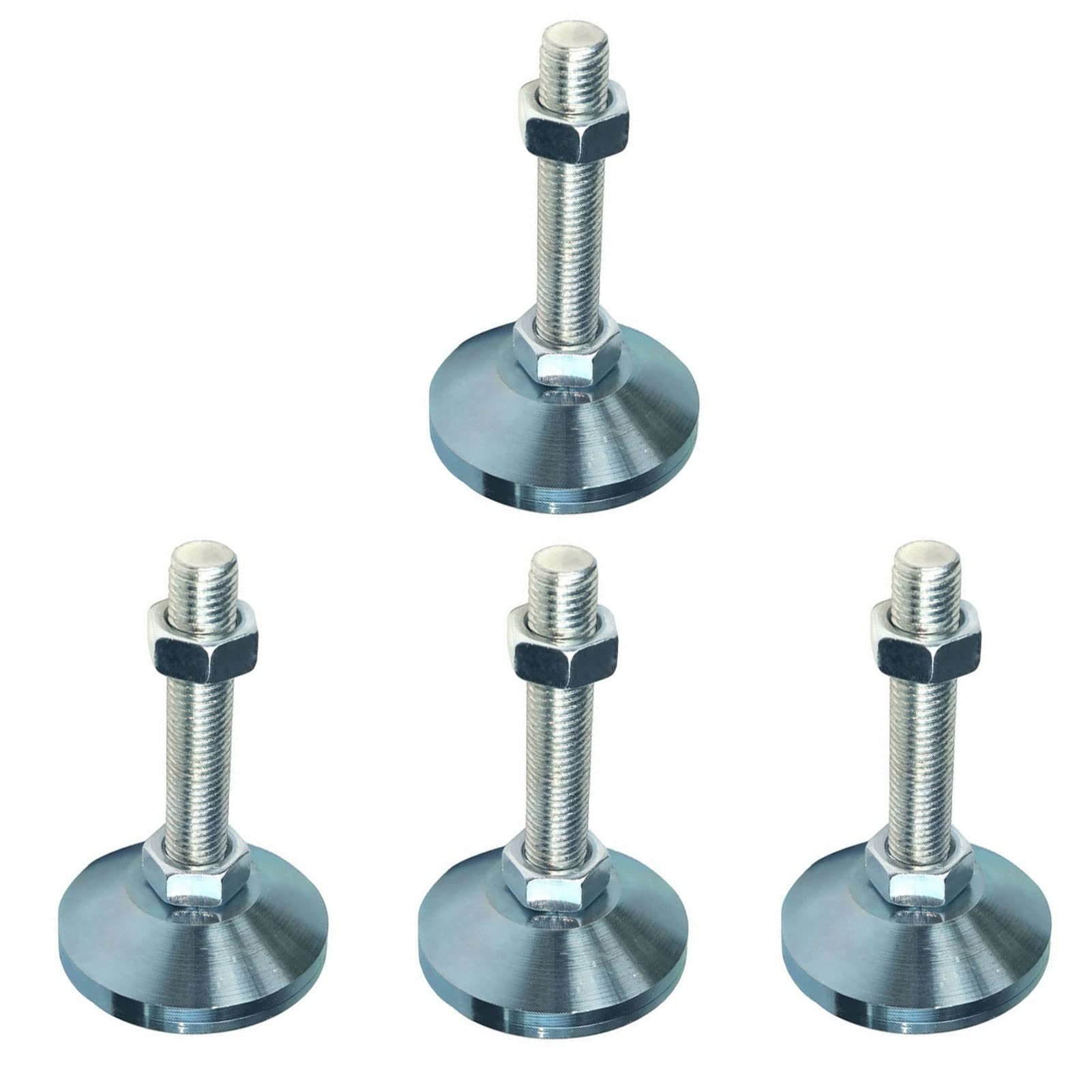 BREAKA 4 Stück robuste Fußschalen, M20 verzinkte Feste Stützfüße, horizontale mechanische Einstellfüße, Schrank-Nivellierfüße
