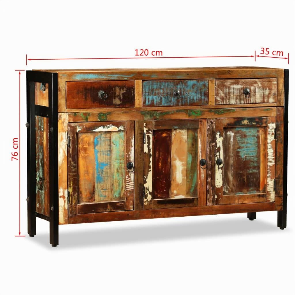vidaXL Aparador Madera Maciza reciclada 120x35x76 cm