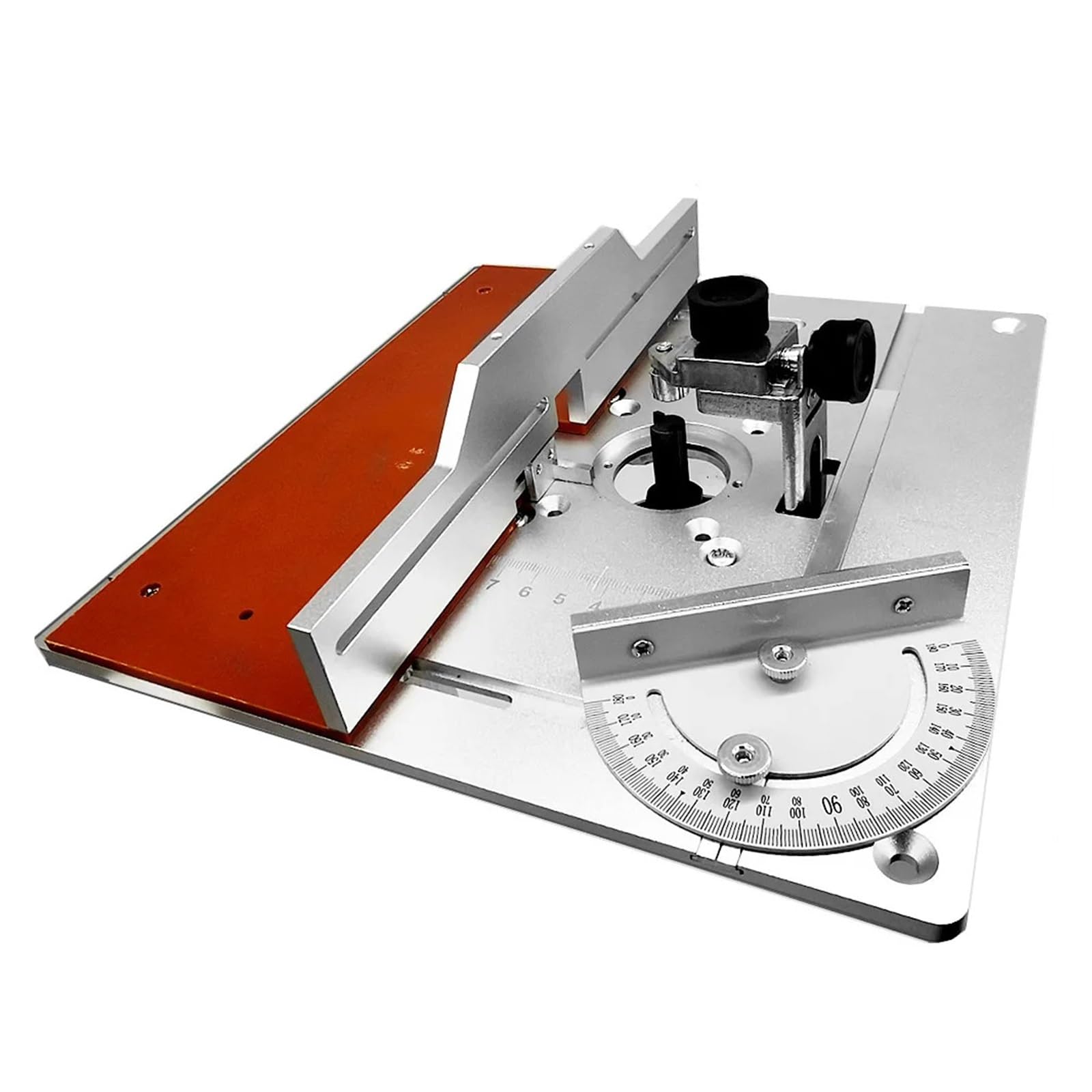 NURII Placa de inserción de Mesa de enrutador de Aluminio, Tablero abatible de fresado de Madera eléctrico, Juego de Respaldo y Calibre, Mesa de enrutador de carpintería (Size : Set C)
