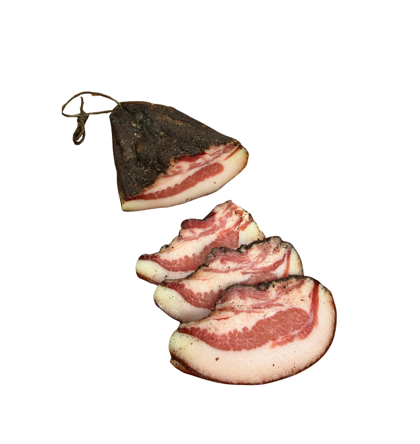 Machegusto!® 2 x Guanciale Affiné 600g (1,2 kg) – Guanciale Italien de Porc – Idéal pour Carbonara, Amatriciana et Gricia – Produit Artisanal 2 x600g (1,2 kg)