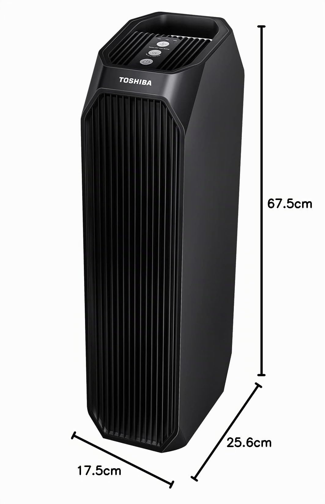 Toshiba Purificador de aire CAF-Z45FR 3 en 1 Air Purifier con filtro HEPA H13, CADR 228 m³/h, filtro de carbón activo, luz UV, 99,7% de efecto de filtración de pelo de animales, polen, polvo