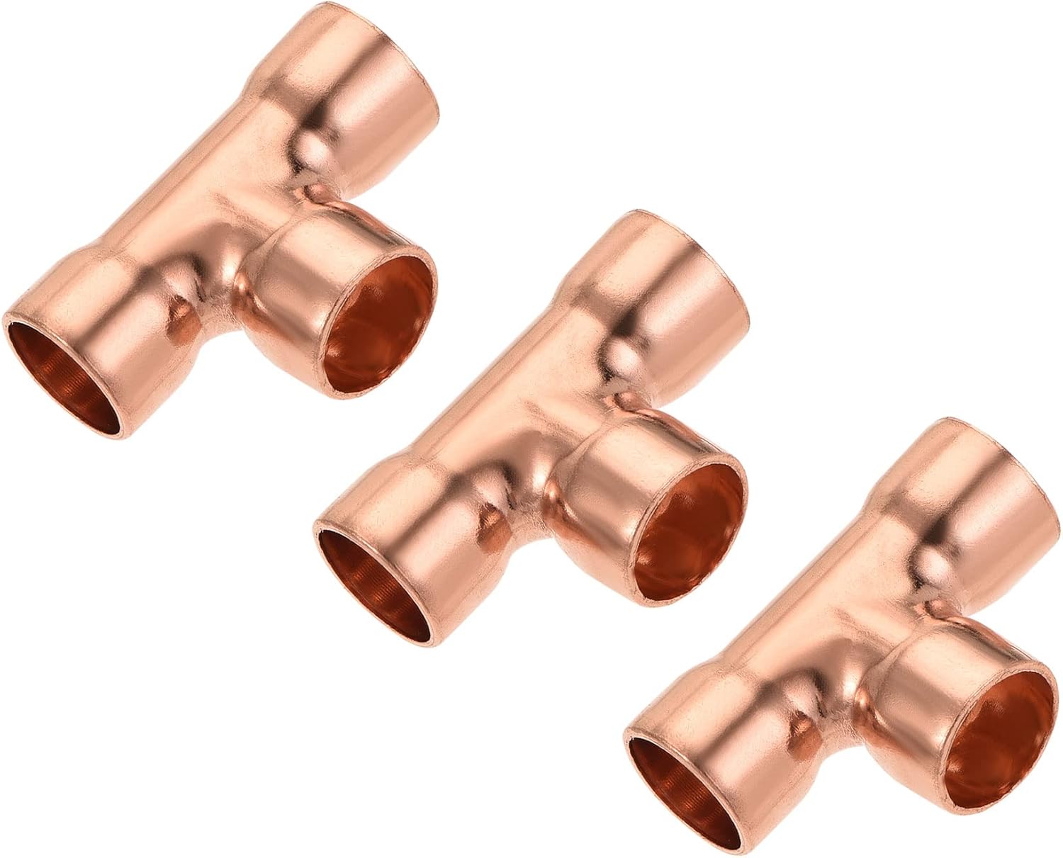 MECCANIXITY Copper Pipe Coupling 10mm Tee Connecting Adapter Joint