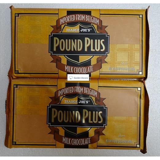 Trader Joe’s Pound Plus Milk Chocolate Bar 17.6oz 500g (Two Bags)