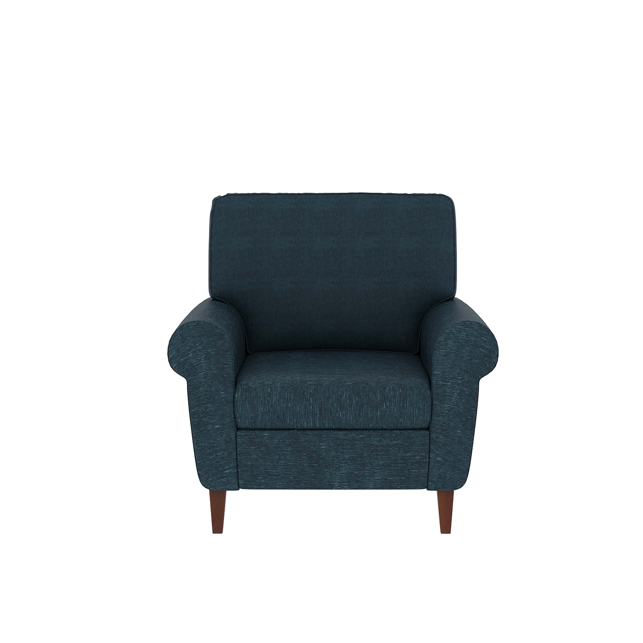 WESTIDO Cotton Blend Fabric 1 Seater Alfemo Mobilya Sofa Set in Blue Color | 1 Year Warranty