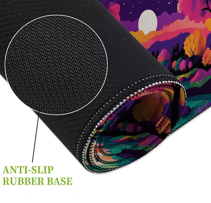 Arbre tapis souris gaming antidérapant avec bords cousus imperméables
