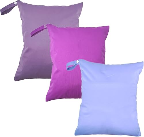 Paquete de 3 bolsas húmedas y secas con doble cremallera, impermeable de poliuretano termoplástico para bebé, organizador de viaje para trajes de