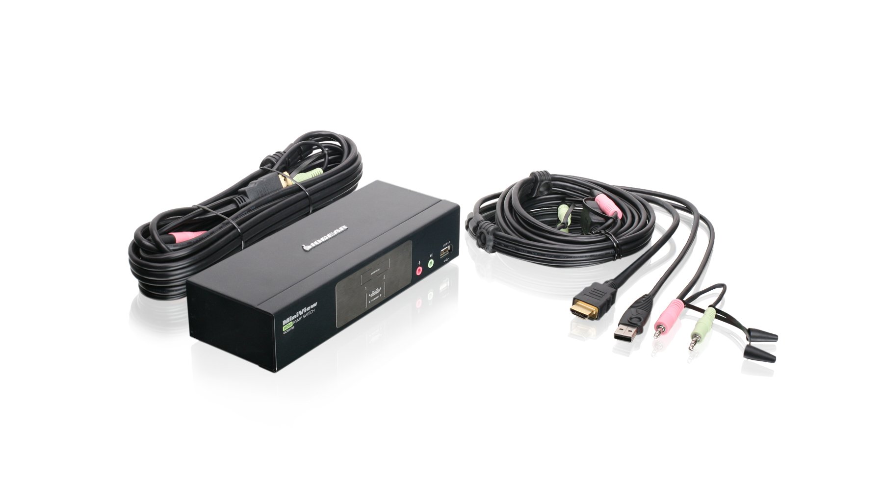 IOGear 2 Port HDMI Multimedia KVM Switch with Audio, USB 2.0 Hub and HDMI KVM Cables GCS1792-picture-15