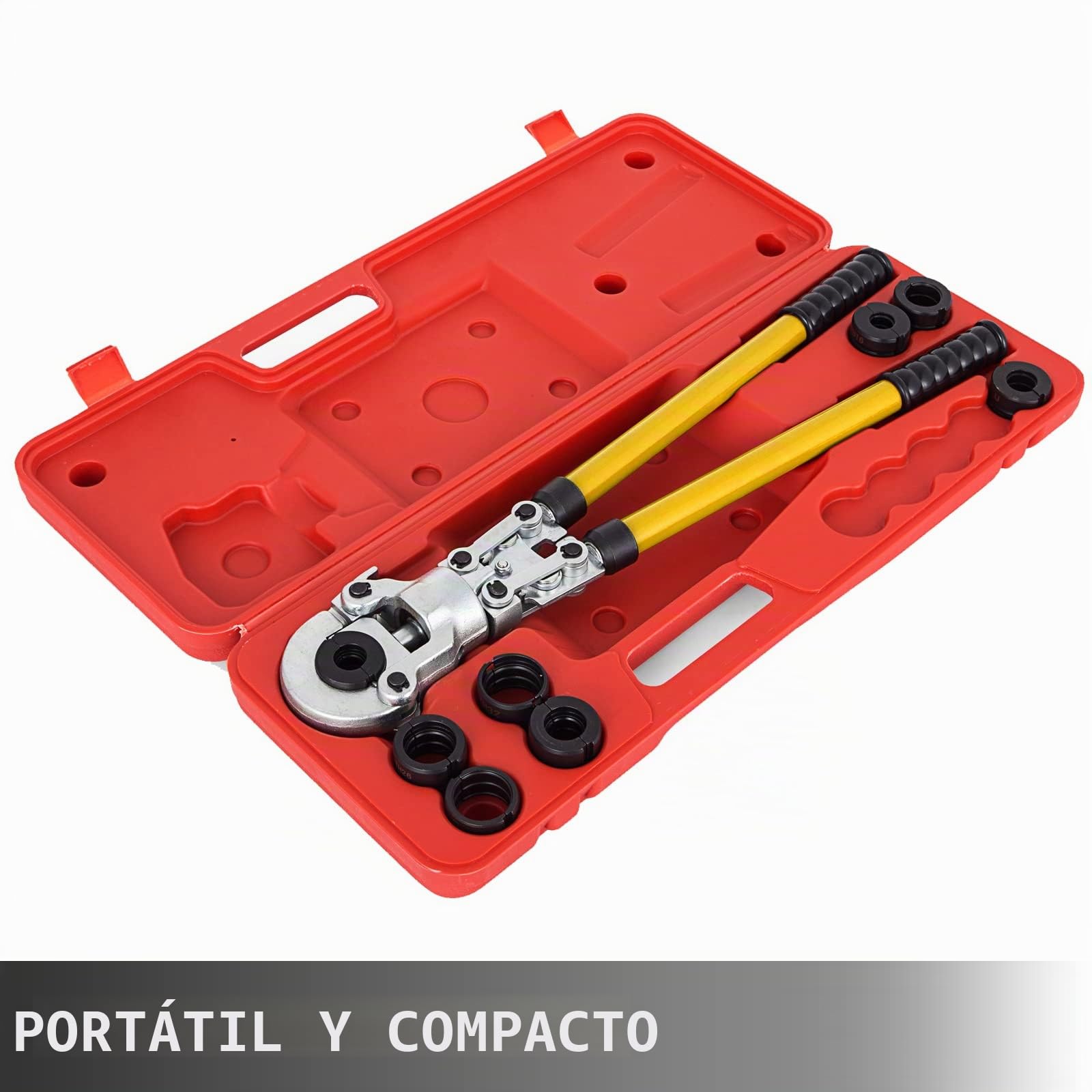 VEVOR Alicates para Prensar Tuberías 16-32 mm, Multicapa U16, U20, U25, U32, TH16, TH20, TH26, TH32 mm, Cabezal 360° Giratoria, 6T para Conexión de Tuberías de Cobre, de Plástico o de Aluminio