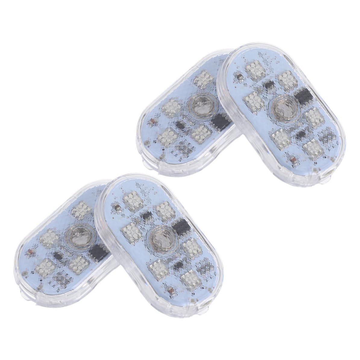 Cabilock 6 Pares Luz Interior del Coche USB Recargable 150 Mah Sensor | Abs Blanco, Instalación Fácil, Portátil para Techo del Vehículo, Uso en Interior y Automóvil