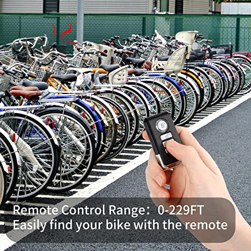 Fahrrad Alarmanlage,Rupse 110dB Fahrradalarmanlagen mit Fernbedienung Wiederaufladbarer wasserdichter Diebstahlschutz Bike Alarm, drahtloser Fahrradalarm für Motorrad, Fahrzeug,Scooter Roller - Image 4