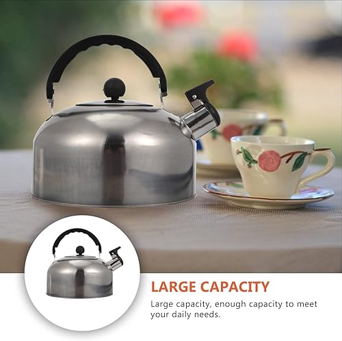 Miniatura 6 de Tetera de acero inoxidable para estufa, tetera de acero inoxidable hervidor de agua hirviendo para estufa, herramienta de cocina, tetera hirviendo