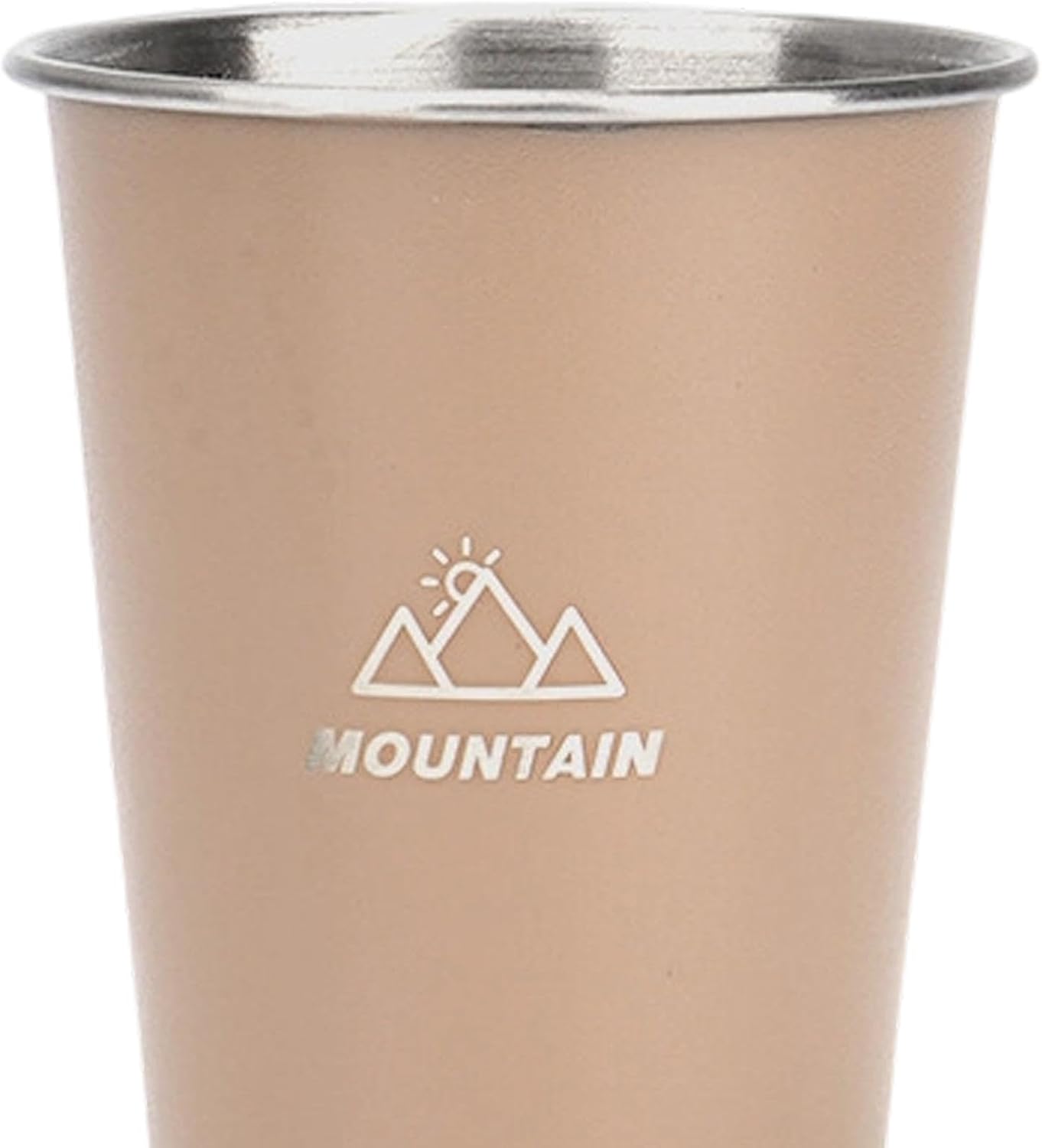Stainless Steel Camp Cup, Compact Outdoor Drinkware Mug, 350ml Tumbler with Insulated Wall, Lightweight Metal Coffee Cup, Travel Mug Cups with Foldable Handle, Outdoor Drinking for Hiking