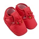 Neska Moda 6 To 12 Months Baby Girls Satin Floral Booties (Red)-BT4991 gallery image