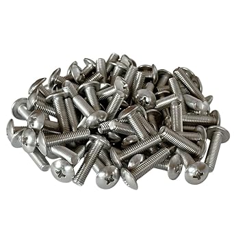 NACX M5 x 20mm Truss Head Machine Screws, 304 Stainless Steel, 70Pcs