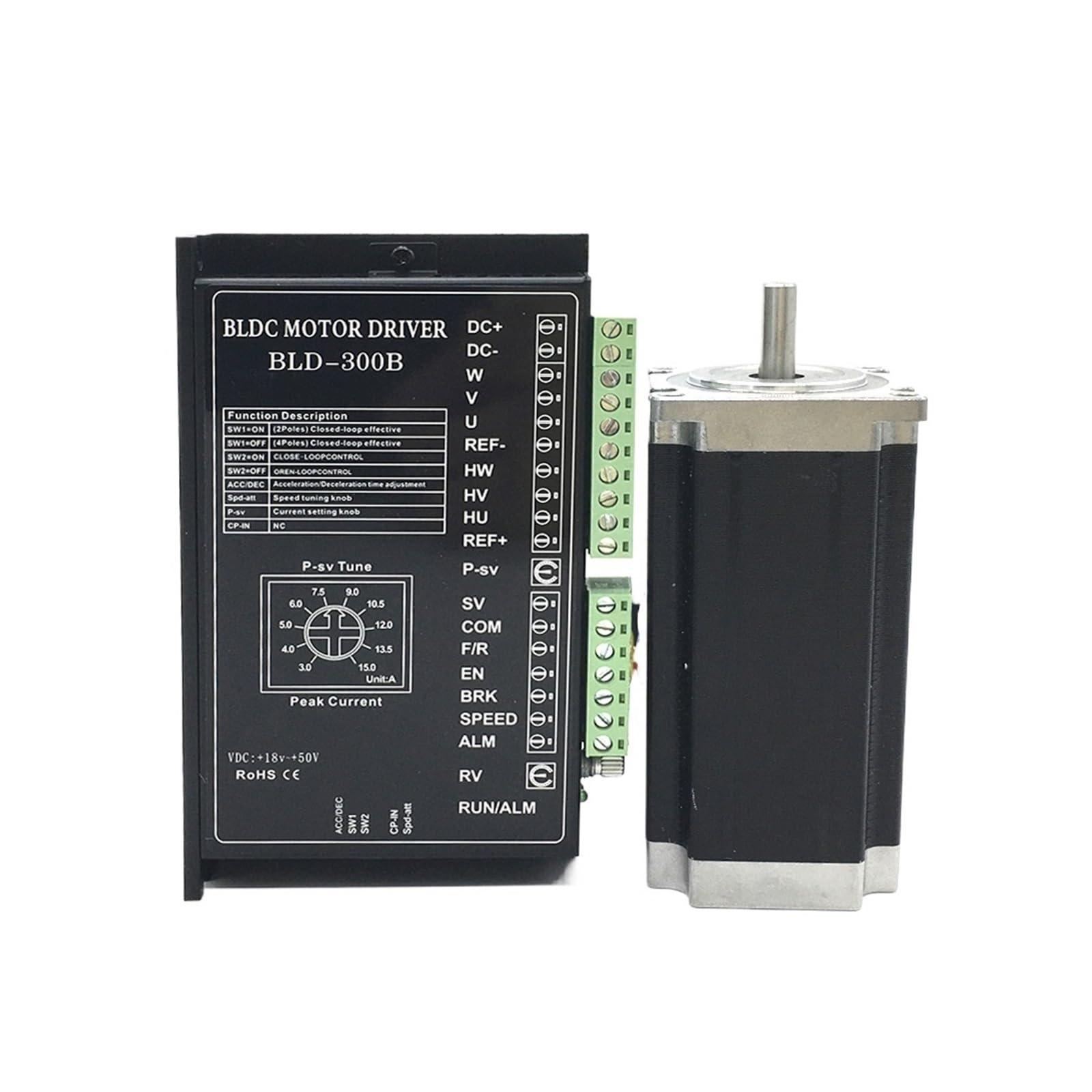Moteur brushless 188W Nema23 3000rpm triphasé à capteurs Hall